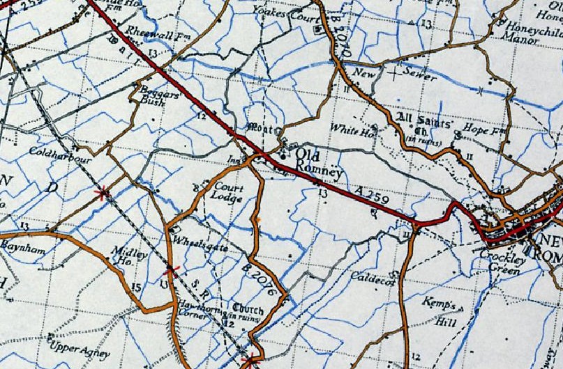 Map of Old Romney 20th Century