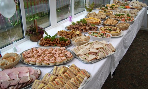 Buffet style event food