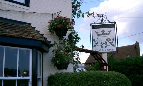 Outside the Rose and Crown